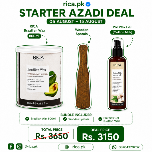 Starter Brazilian Azadi Deal (800ml + Pre Wax Gel + Spatula)