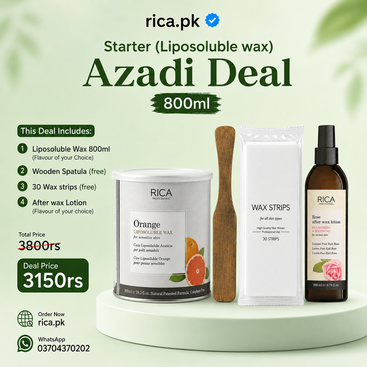 Starter Azadi Deal (Liposoluble Wax) - 800ml