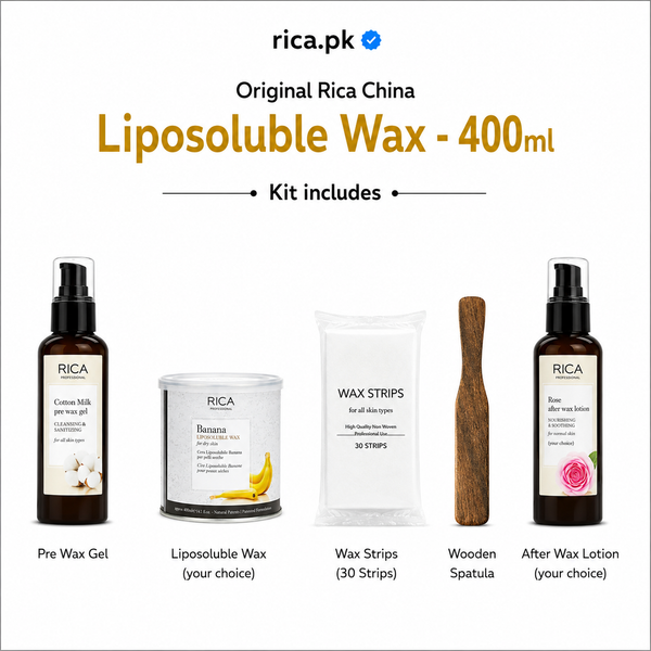 RICA Liposoluble Wax 400ml – Complete Waxing Kit