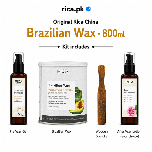 RICA Brazilian Wax 800ml – Complete Waxing Kit