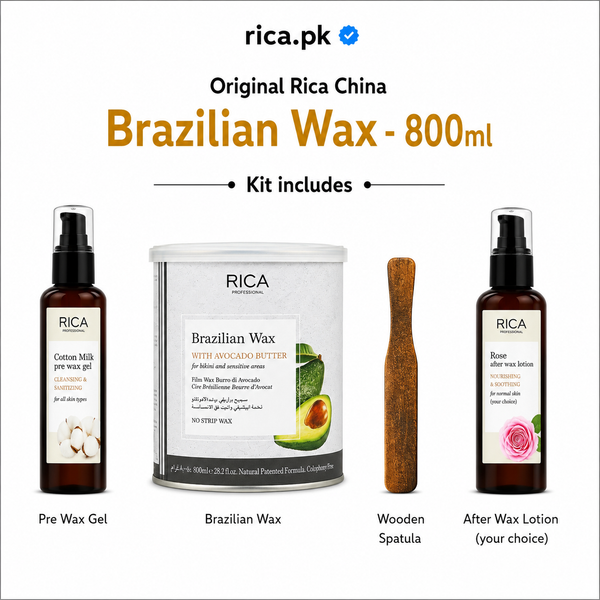 RICA Brazilian Wax 800ml – Complete Waxing Kit